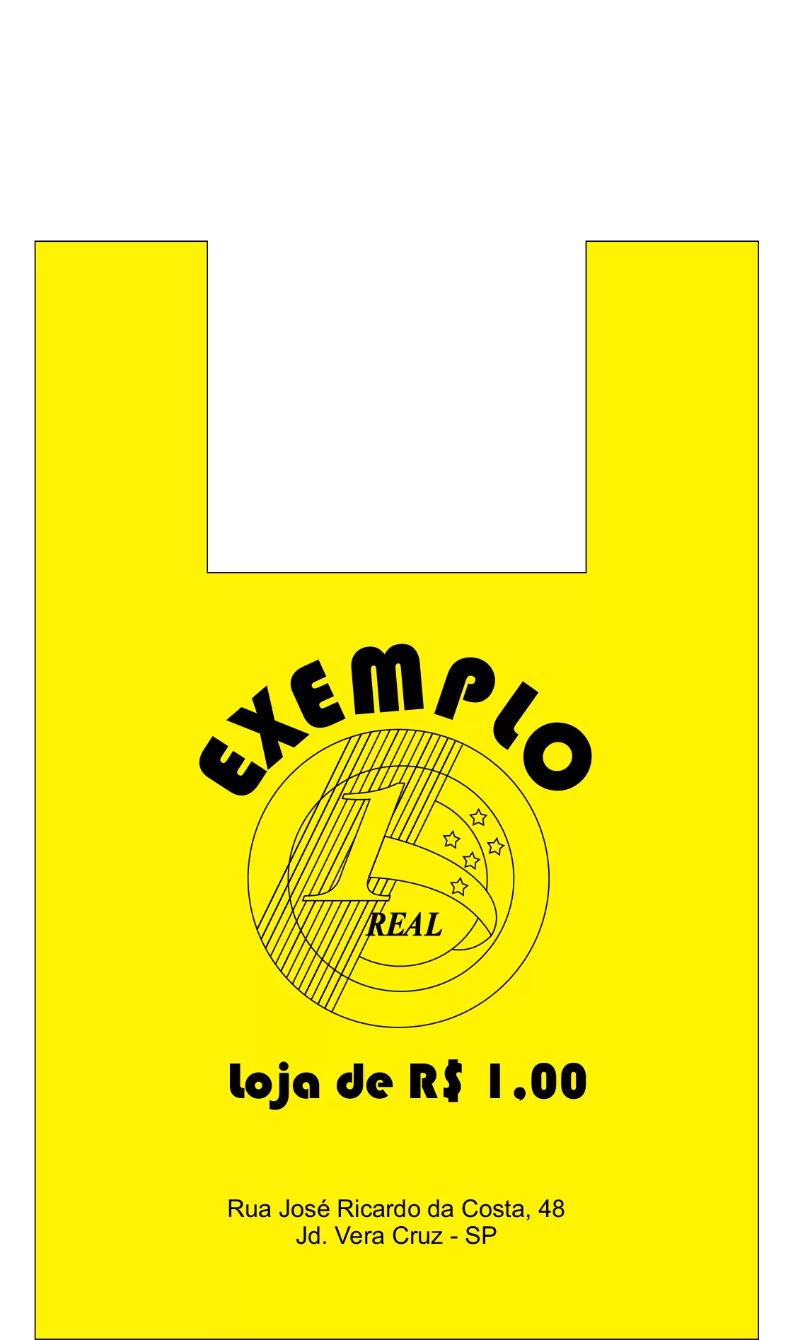 sacola do tipo: alca-camiseta