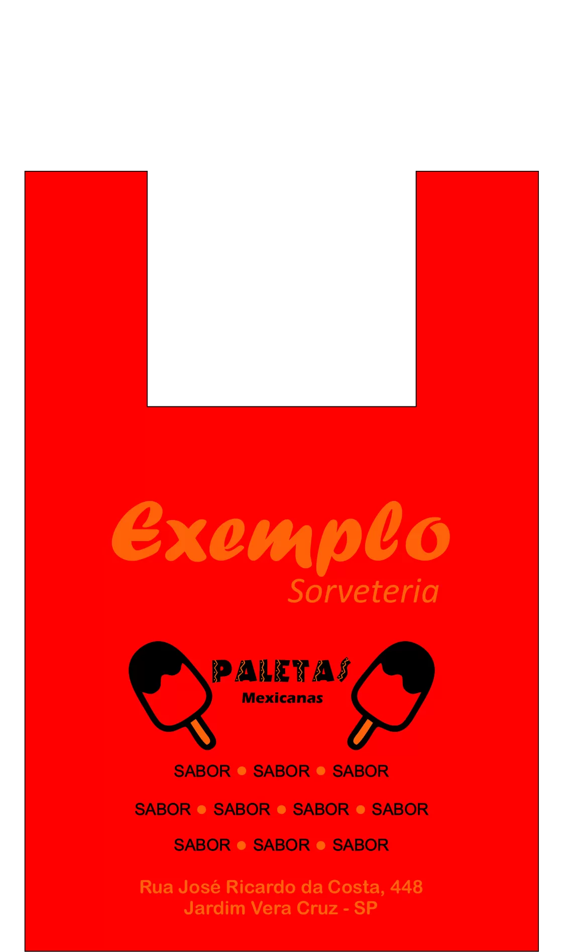 sacola do tipo: alca-camiseta